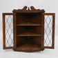Old Charm Oak Hanging Corner Display Cabinet in Tudor Brown FREE UK Delivery. SBR9519/0309D