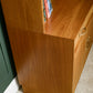 G Plan Sierra Wall Unit with Glass Doors and Green Backboard