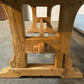 French Bleached Oak Trestle Farmhouse Dining Table