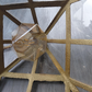 Repurposed Victorian Cloche Pendant Light - Gold Shimmer Finish