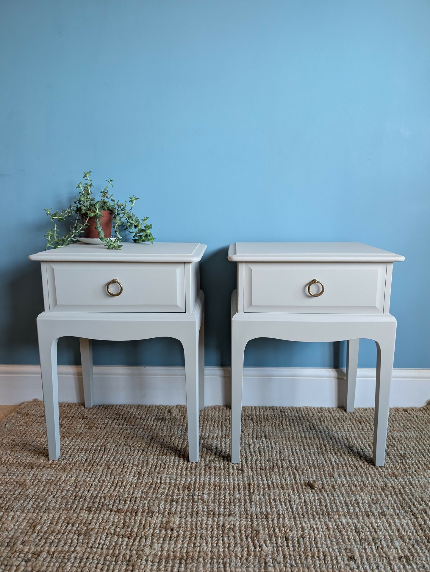Hand painted Stag bedside cabinets