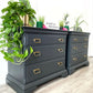 Pair of Vintage Stag chest of drawers / oversized bedside tables painted in dark grey