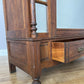 Wardrobe Antique French Style Oak Mirrored Door Carved Armoire LOT 6539