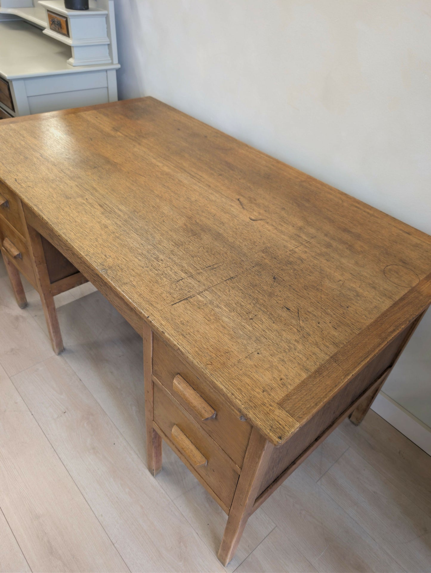 Vintage Oak Office Desk by Partridge & Cooper