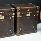 Antique Leather End Table Trunks