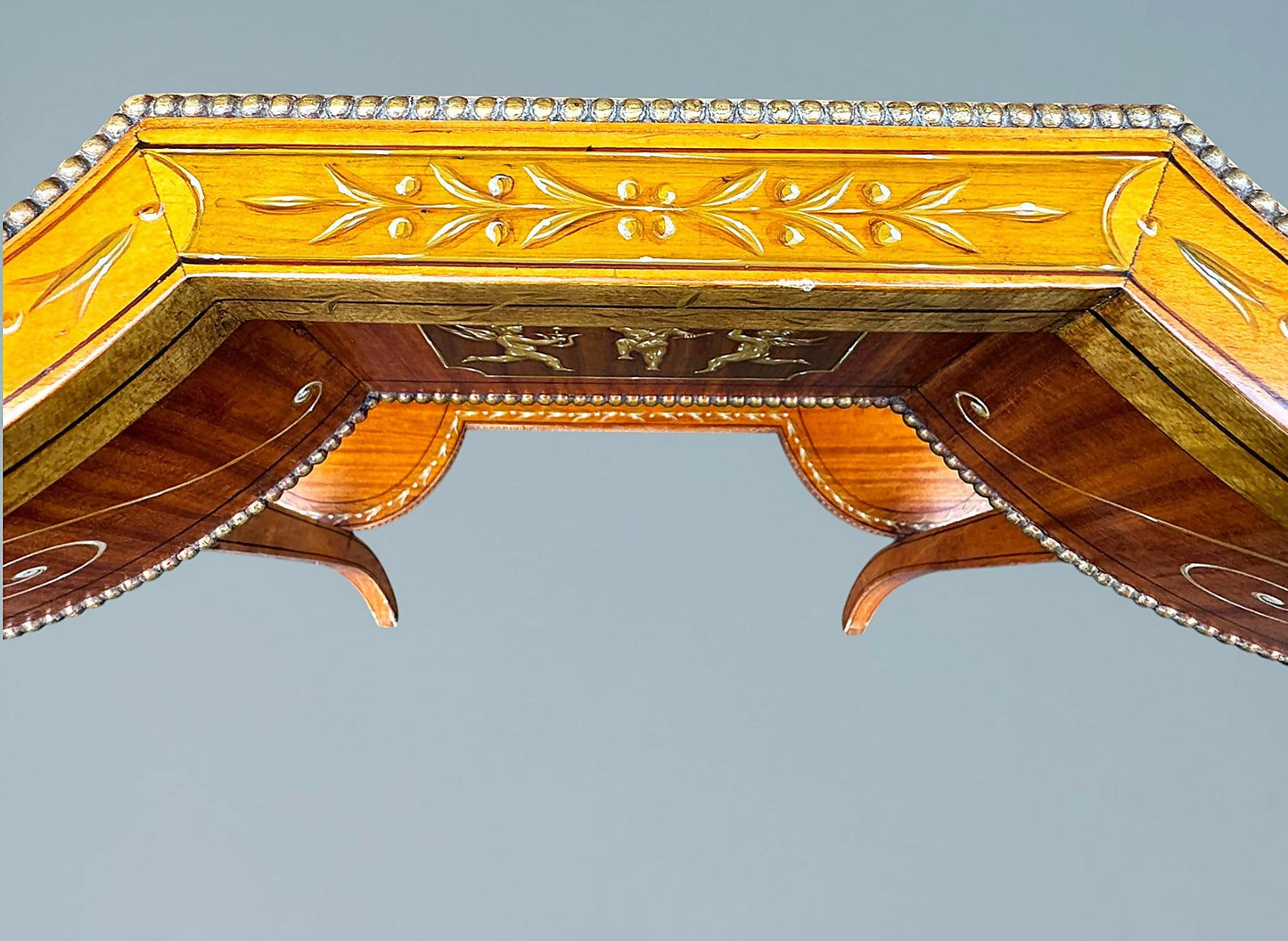 Edwardian Painted Satinwood Bijouterie Table / Vitrine
