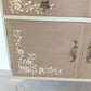 Elegant Vintage Taupe Cabinet Sideboard with Queen Anne Legs