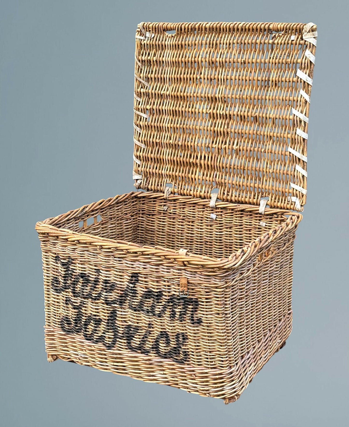A Large Antique Wicker Log Basket