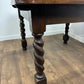 Vintage Oak Barley Twist Draw Leaf Dining Table