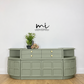 Refinished Nathan sideboard set in Pale Sage Green, modular, corner cabinet, tv stand, media unit, drinks, mid century modern, cupboard