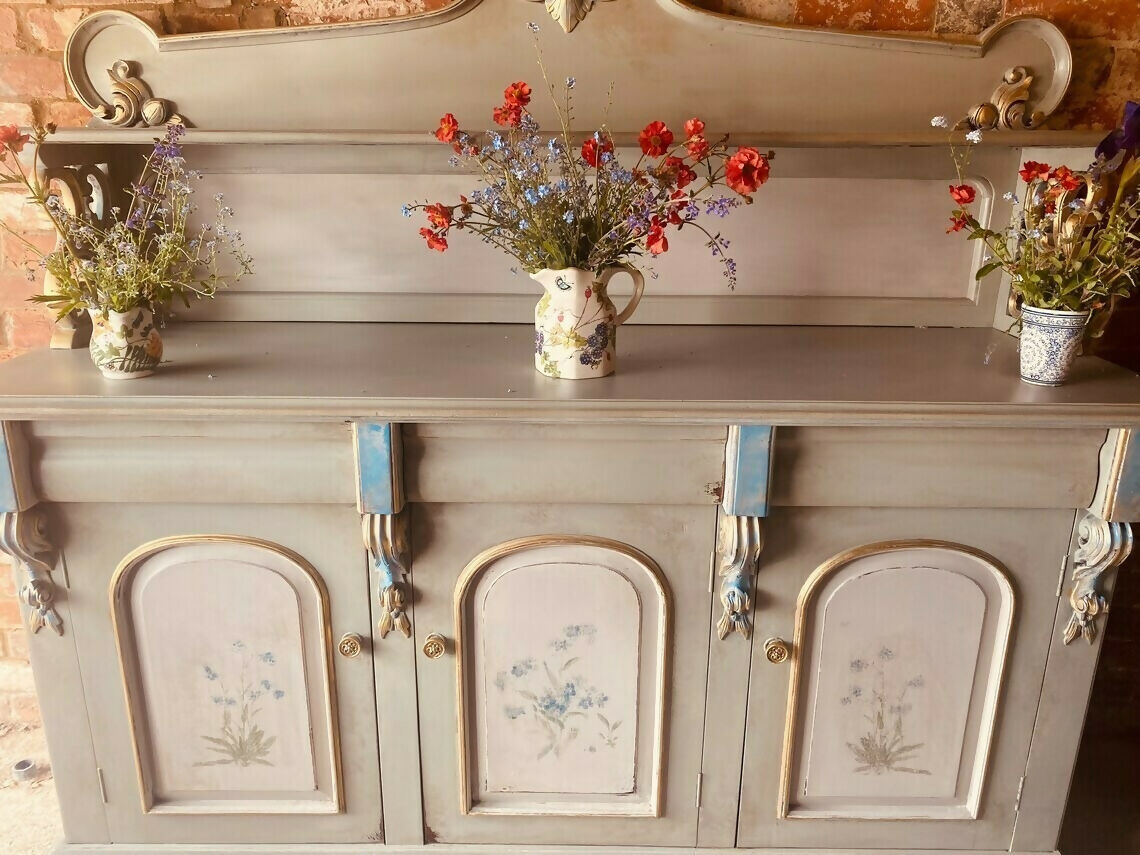 Vintage French Grey Sideboard