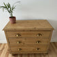 Antique Victorian Pine Chest of Drawers Rustic Stripped Pine