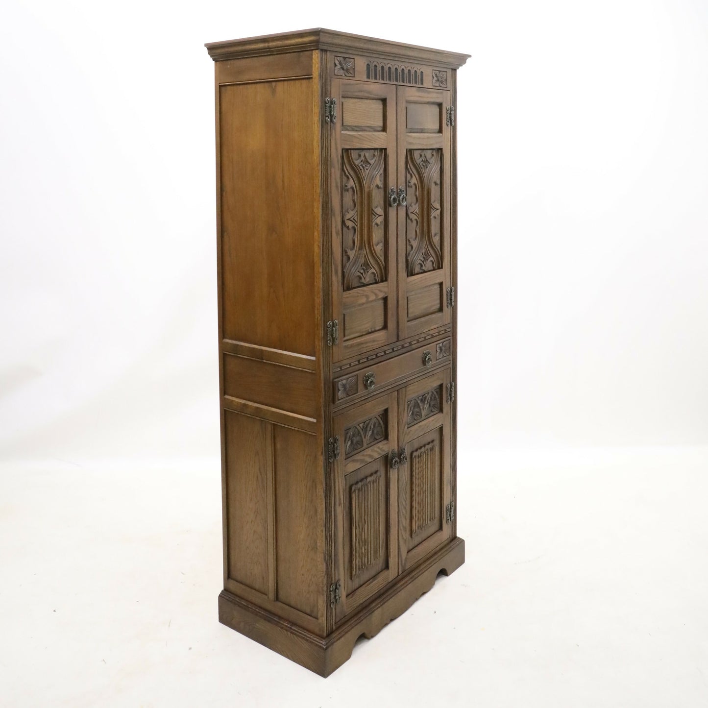 Old Charm Tall Cocktail Cabinet With Wine Rack For 24 Bottles FREE UK Delivery. SBR9035/2304D