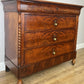 Chest of Drawers Antique French Burr Walnut 4 Drawers Carved Cabinet LOT 6267