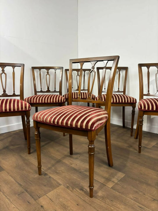 Set of Six Reproduction Mahogany Dining Chairs