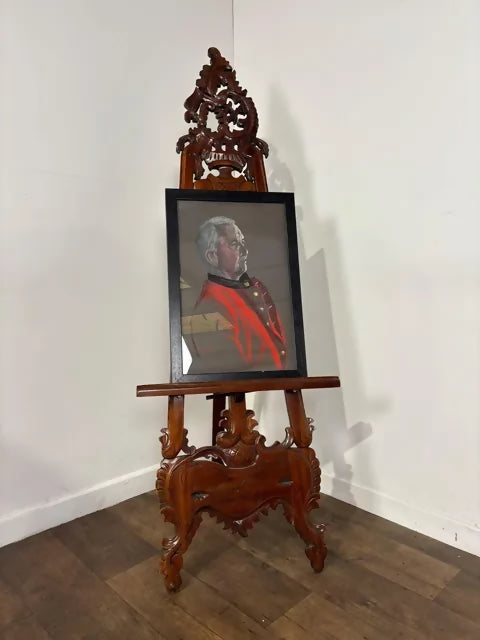 Framed Pastel Portrait of ‘Basil’ by Marion Tasker