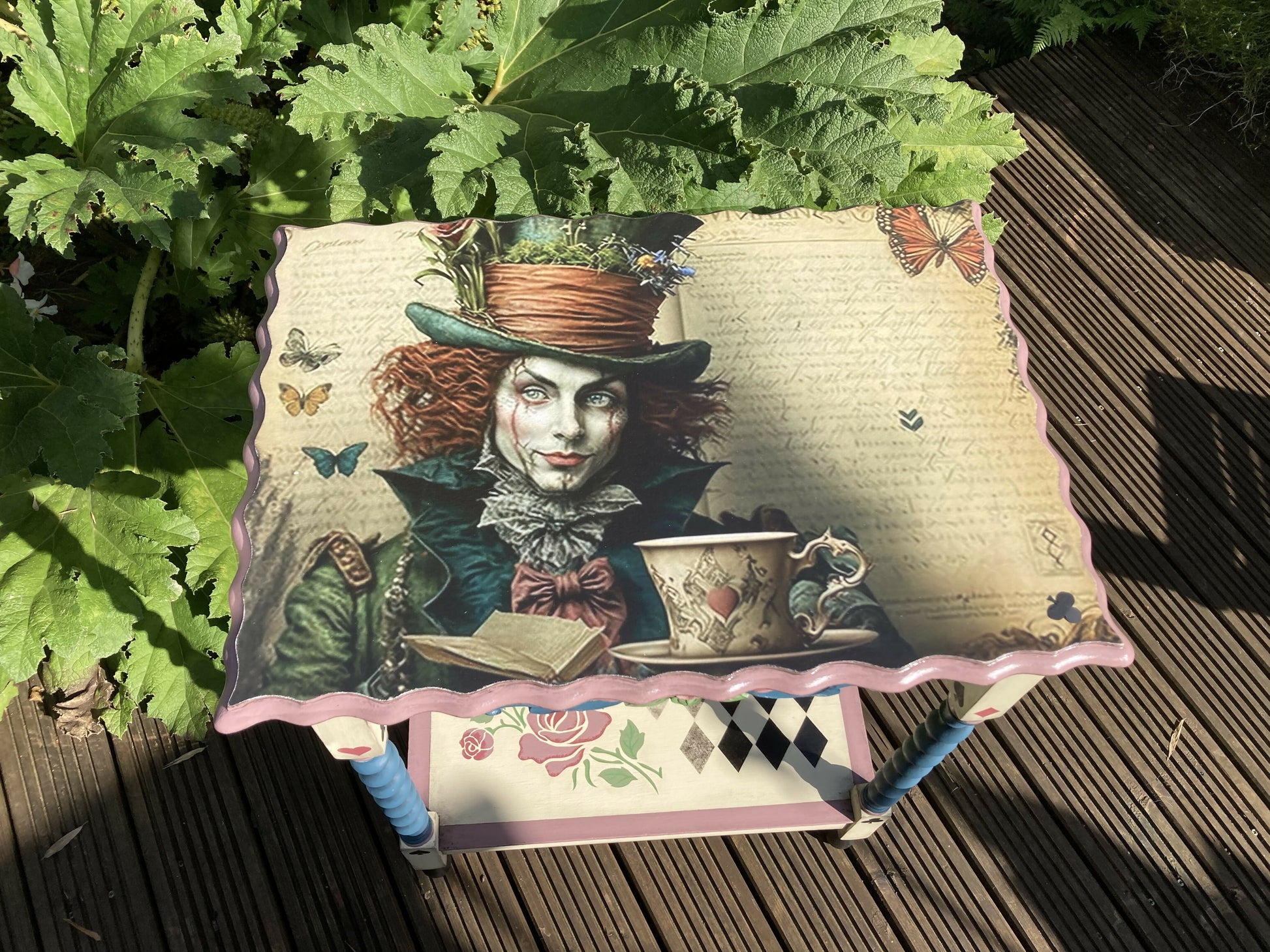 Mad Hatter side table, just waiting for that special tea party