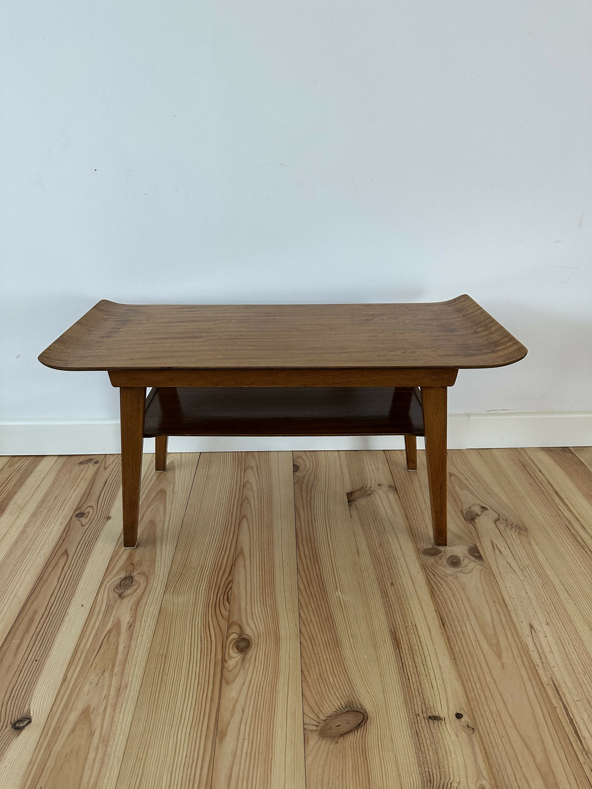 Horatio Myer & Co Bentwood Sleigh Teak And Beech Frame Mid Century Coffee Table