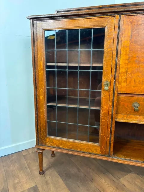 Vintage Oak Bureau Bookcase