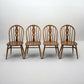 4 Ercol Fleur De Lys Bow Back Kitchen/Dining Chairs Model 878 FREE UK Delivery