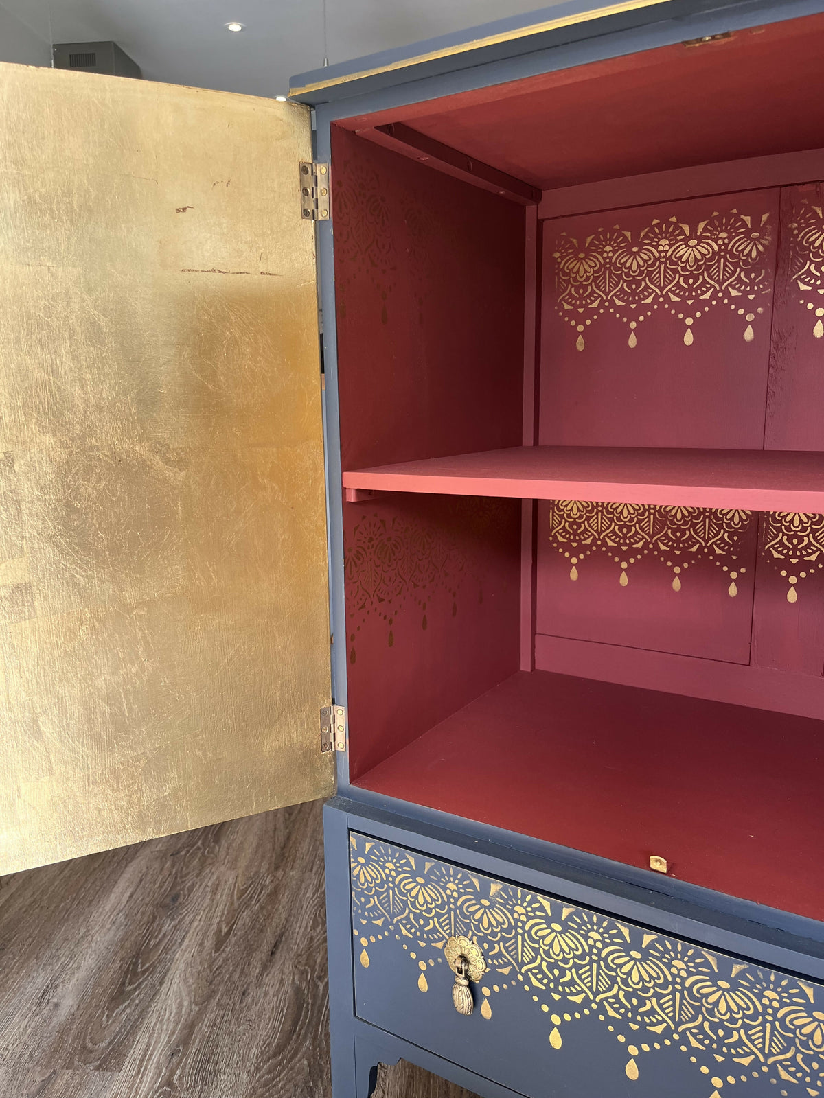 Hand Painted Drinks Cabinet