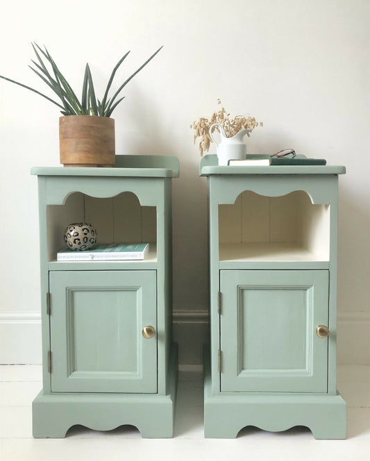 Painted Green Bedside Tables