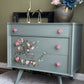 Romantic Sage Rose Floral Chest of Drawers