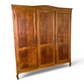 Wardrobe Vintage French Louis Oak Triple Door Carved Armoire Cabinet LOT 6537