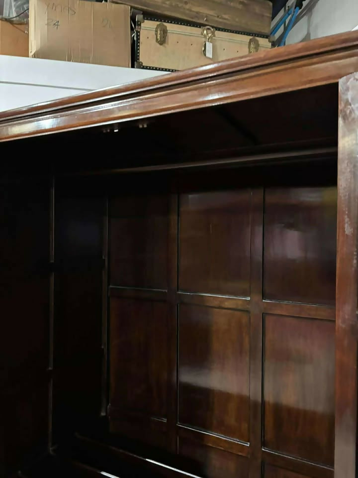 Oriental style Two Door Mahogany Wardrobe