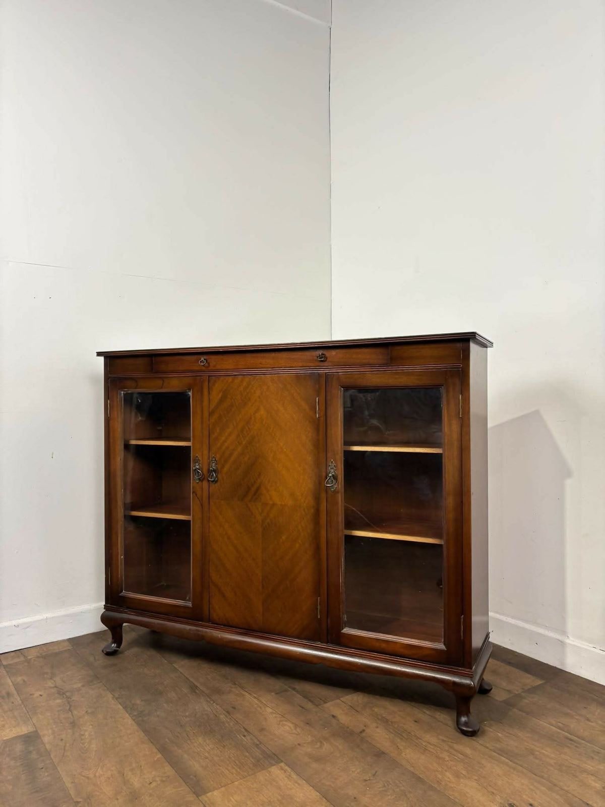 Reproduction Mahogany Glazed Bookcase