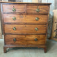 Antique Georgian Mahogany Two over Three Chest of Drawers, c 1820