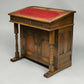 Old Charm Davenport Desk Red Hide Writing Slope Light Oak FREE UK Delivery*