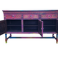 Boho Statement Cabinet. Hand Painted Vintage Sideboard. Colourful One of a Kind Furniture.