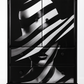 Stag Linen Press | Jet Black Gloss Cabinet with Striking Femme Artwork & Dramatic Yellow Interior