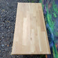 wooden table with metal legs