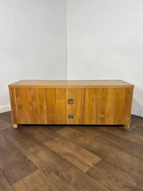 Contemporary Light Oak Flat TV Cabinet / Media Unit