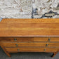 Vintage Oak Tallboy Chest of Drawers: Antique Cabinet with Detailing Four Drawer