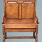 Oak Settle / Oak Hall Seat / Oak Hall Bench
