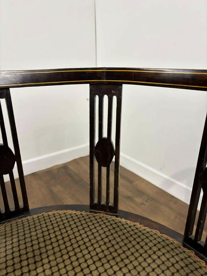 Edwardian Inlaid Tub Side Chair