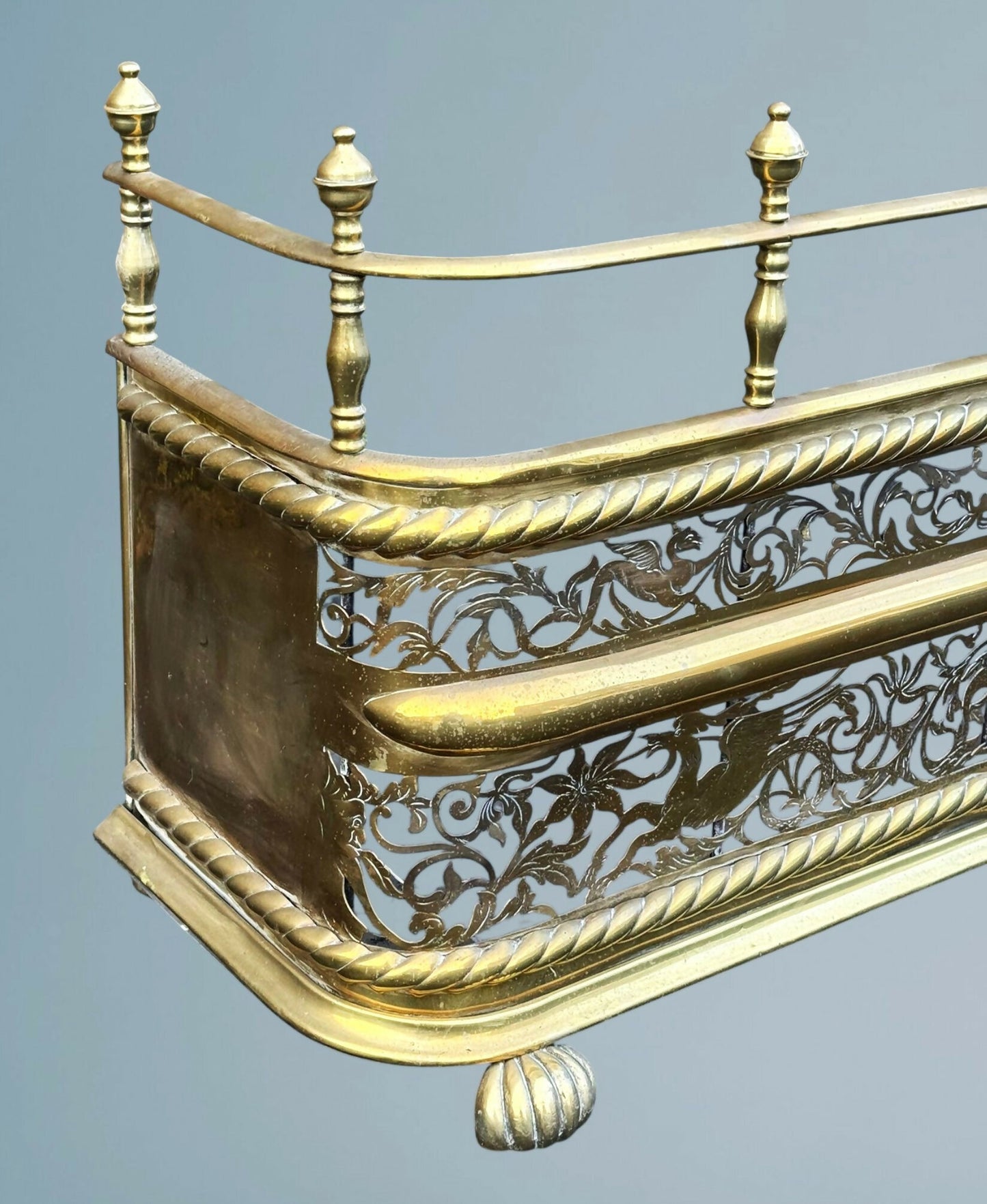 Large 19th Century Brass Fender