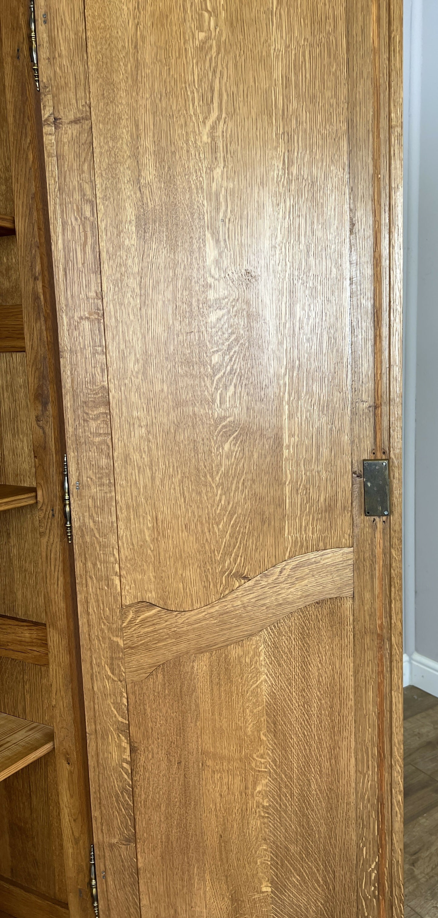 Wardrobe Vintage French Louis XVI Style Oak Four Door Carved Armoire LOT 6104