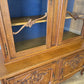 Bookcase Vintage French Louis Oak Glazed Display Cabinet Sideboard LOT 6546