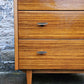 Lebus Chest of Drawers: Mid-Century Modern Tallboy Cabinet Four Drawer