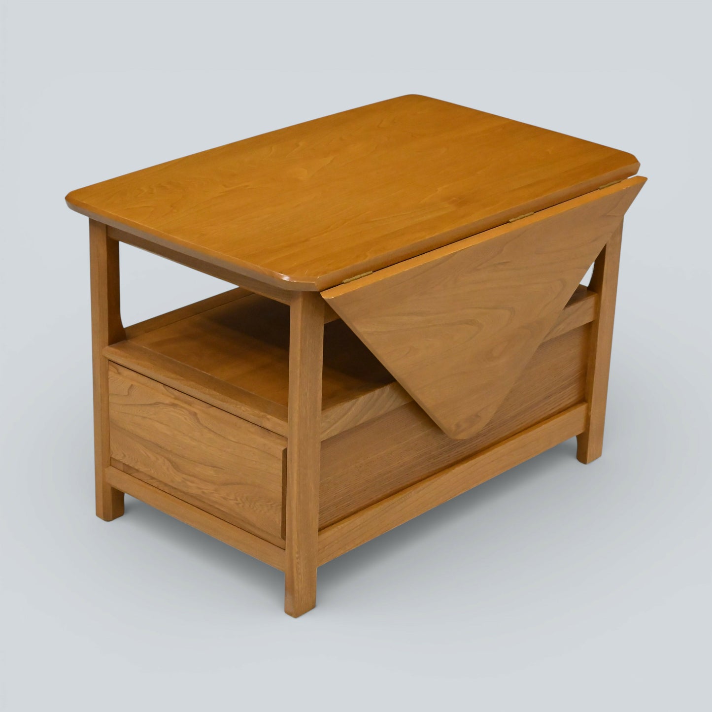 Ercol Corner TV Stand Video Cabinet Corner Flap Light Finish FREE UK Delivery*