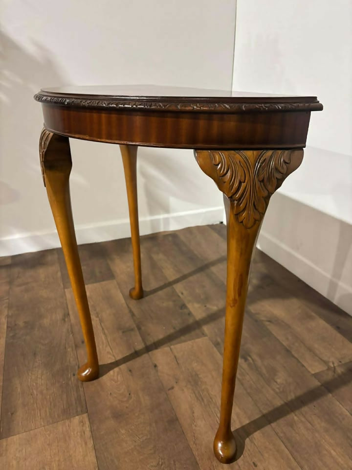 Reproduction Mahogany Demi Lune Hall Table