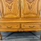 Cabinet Vintage French Style Oak Carved Storage Drawers Cupboard LOT 3753