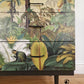 Black Mid-Century Modern MCM Stag Chest of Drawers with Jungle Decoupage