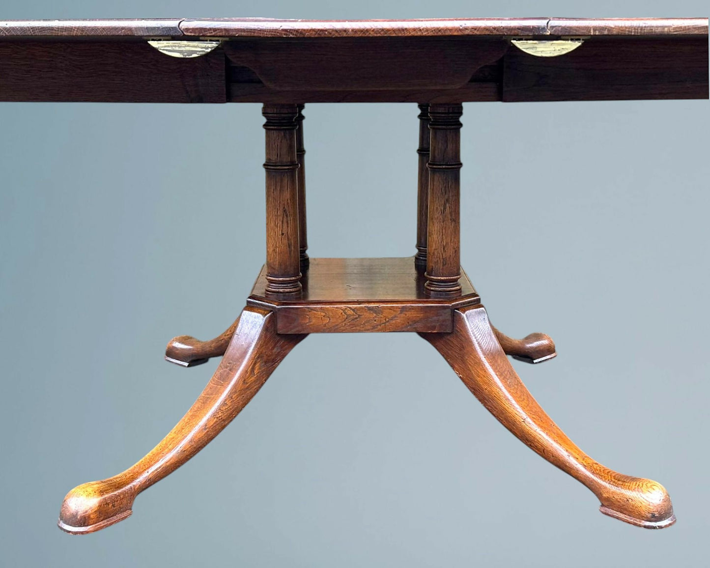George III Revival Oak Extending Dining Table Titchmarsh Goodwin