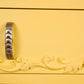Vintage Yellow Chest of Drawers with Ornate Detailing