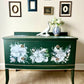 Vintage Green and Gold Chest of Drawers , Dresser